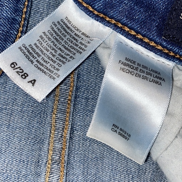 Lucky Brand jeans mid rise super skinny Ava raw hem size 6/28 ankle fit - Picture 7 of 9